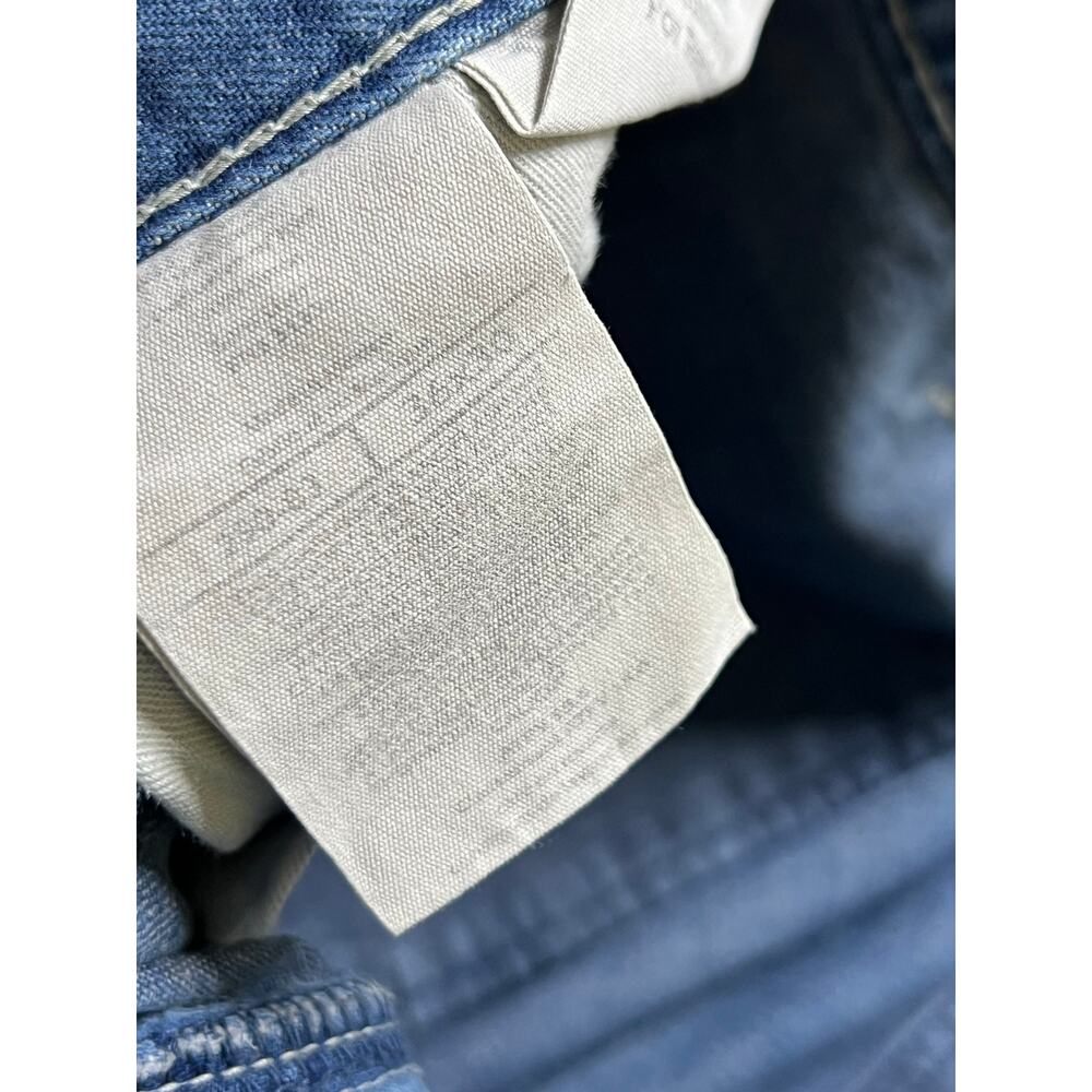 Carhartt FR Jeans Mens 36x30 Blue Denim Carpenter Utility distress Actual 34x28 - Picture 4 of 10